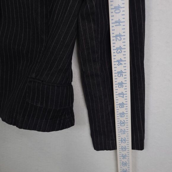 Lauren Ralph Lauren LRL Blazer Womens M Black Pinstripe Single Vent 3 Button Y2K - Picture 4 of 14